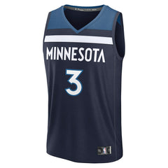 Jaden McDaniels Minnesota Timberwolves Fast Break Replica Player Jersey - Icon Edition - Navy