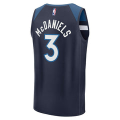 Jaden McDaniels Minnesota Timberwolves Fast Break Replica Player Jersey - Icon Edition - Navy