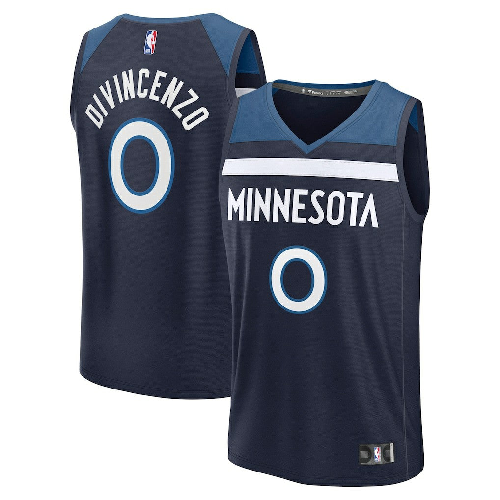 Donte DiVincenzo Minnesota Timberwolves Fast Break Replica Player Jersey - Icon Edition - Navy