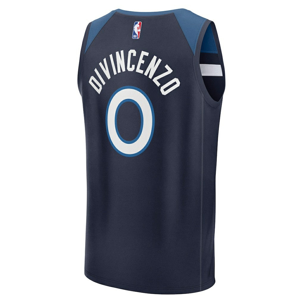 Donte DiVincenzo Minnesota Timberwolves Fast Break Replica Player Jersey - Icon Edition - Navy
