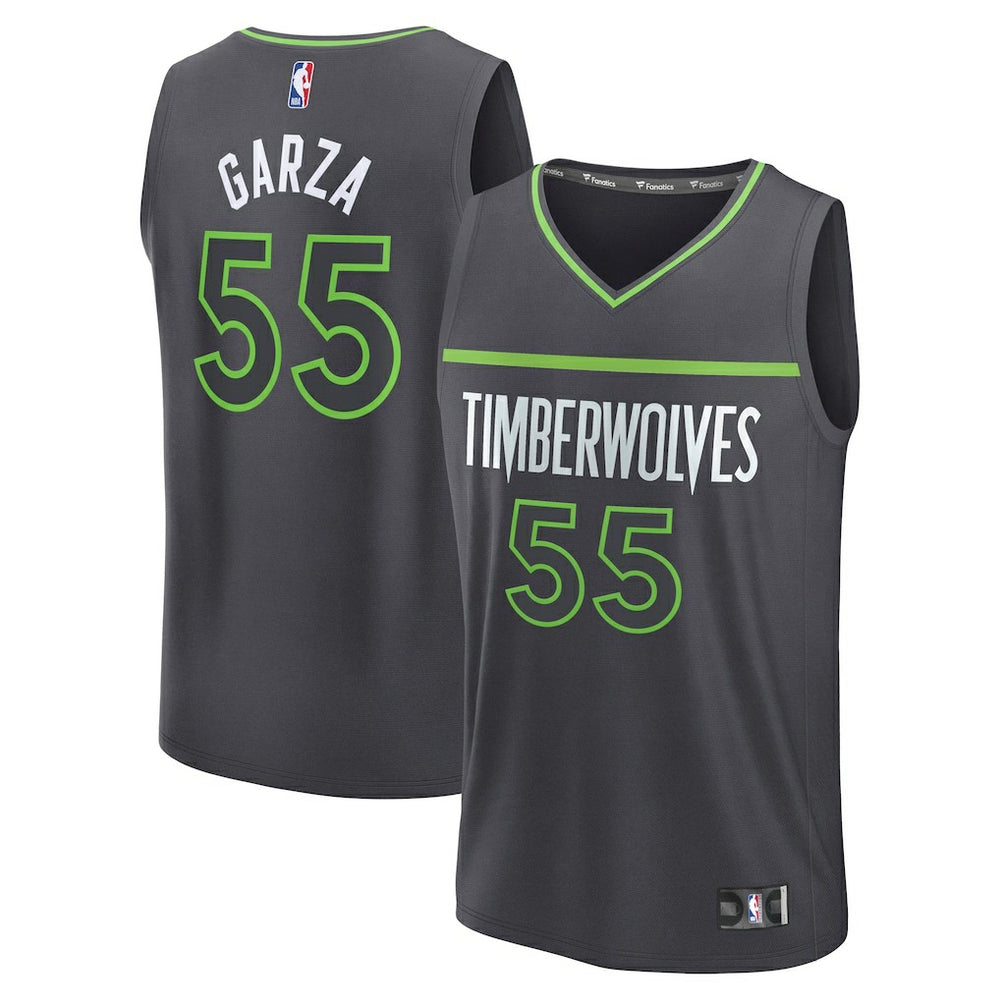 Luka Garza Minnesota Timberwolves Fast Break Replica Player Jersey - Statement Edition - Charcoal