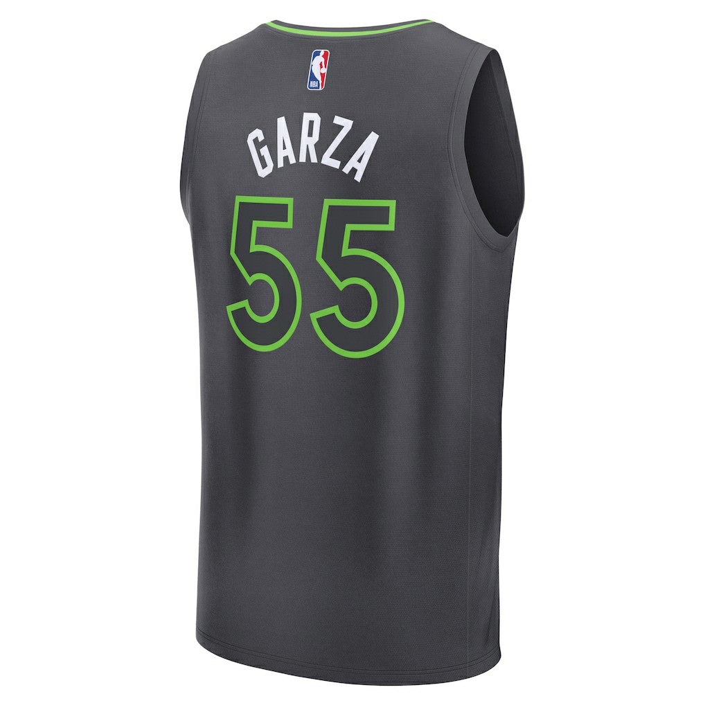 Luka Garza Minnesota Timberwolves Fast Break Replica Player Jersey - Statement Edition - Charcoal