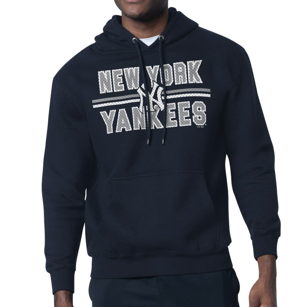 New York Yankees Starter Team Mesh Print Graphic Pullover Hoodie Navy