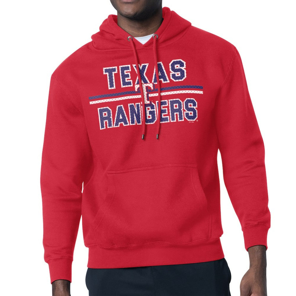 Texas Rangers Starter Team Mesh Print Graphic Pullover Hoodie Red