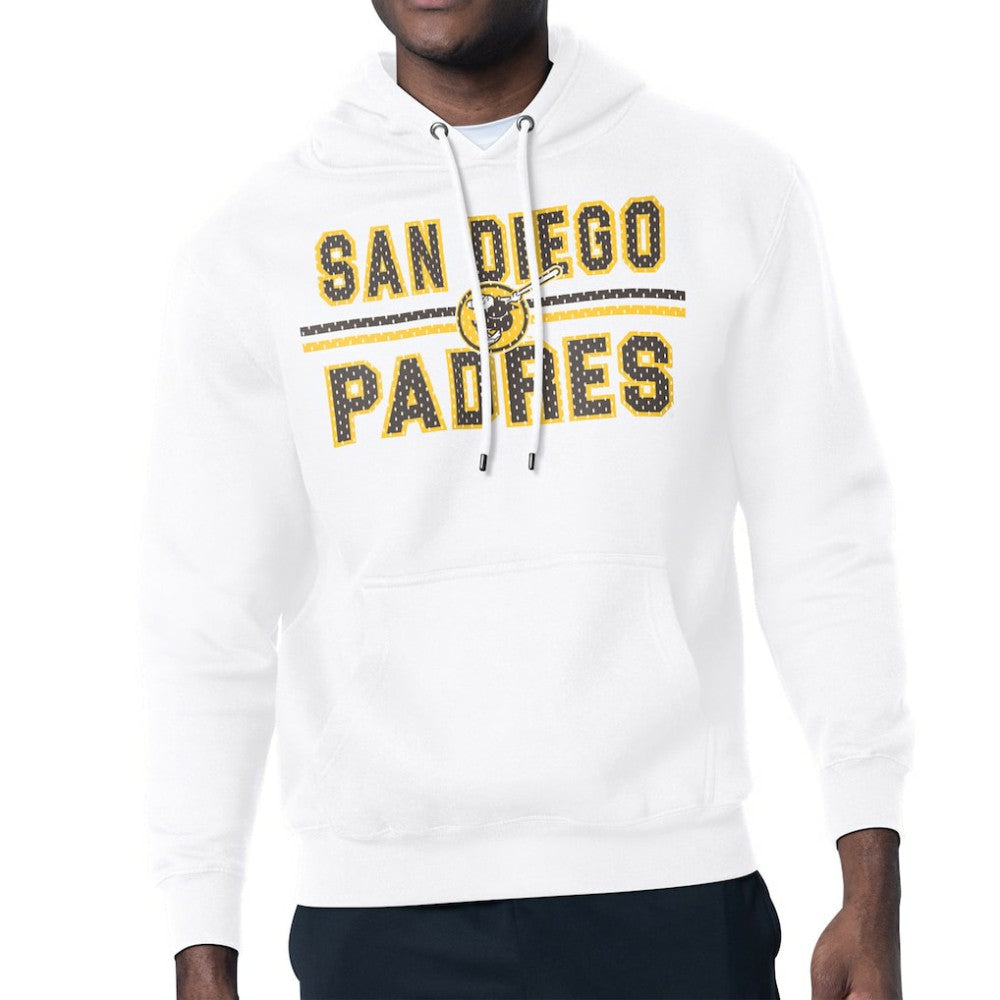 San Diego Padres Starter Team Mesh Print Graphic Pullover Hoodie White