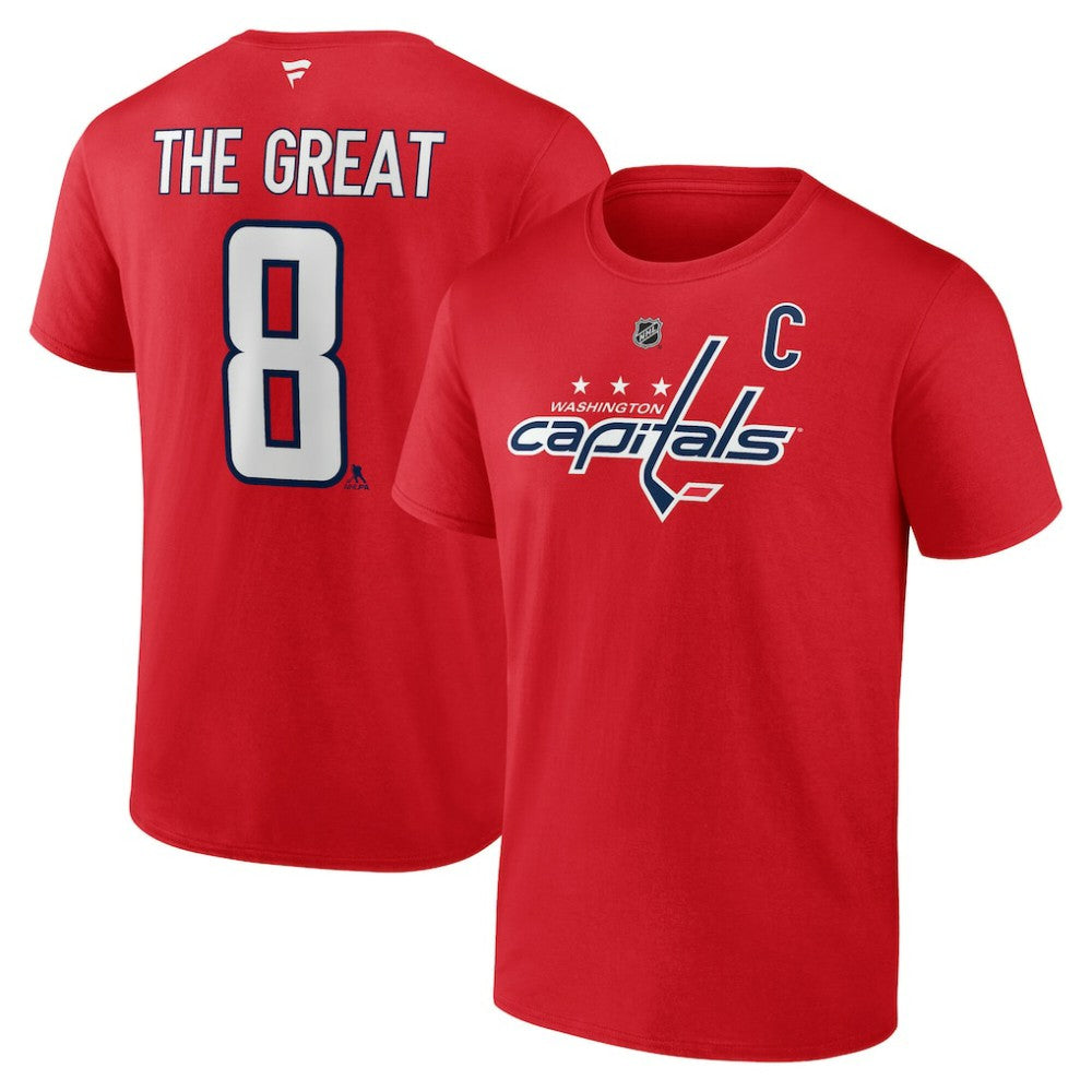 Alexander Ovechkin Washington Capitals NHL All-Time Leading Goal Scorer Name & Number T-Shirt Red