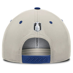 Toronto Maple Leafs Fanatics 2025 Stanley Cup Playoffs Locker Room Trucker Adjustable Hat Blue/Gray