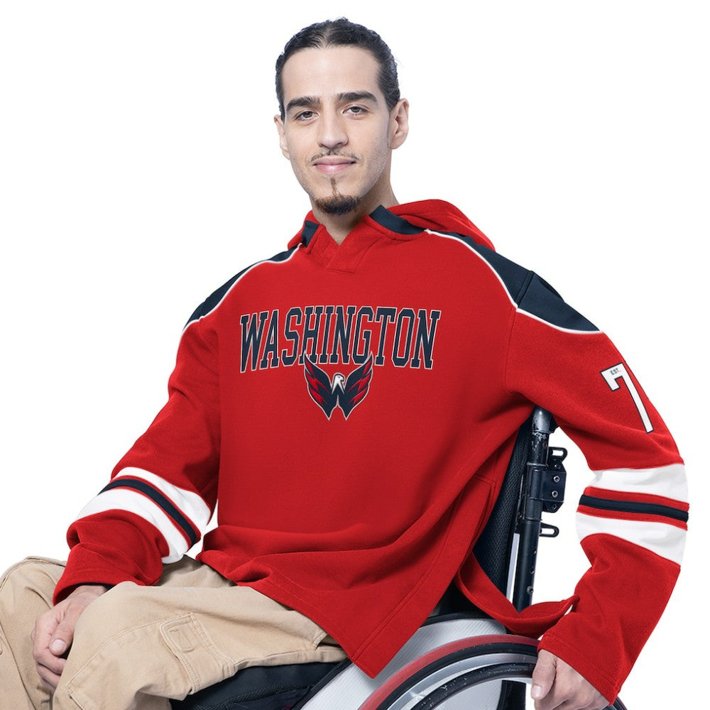 Washington Capitals G-III Sports by Carl Banks Adaptive Wear Lord Stanley Hooded Long Sleeve Sweatshirt Red