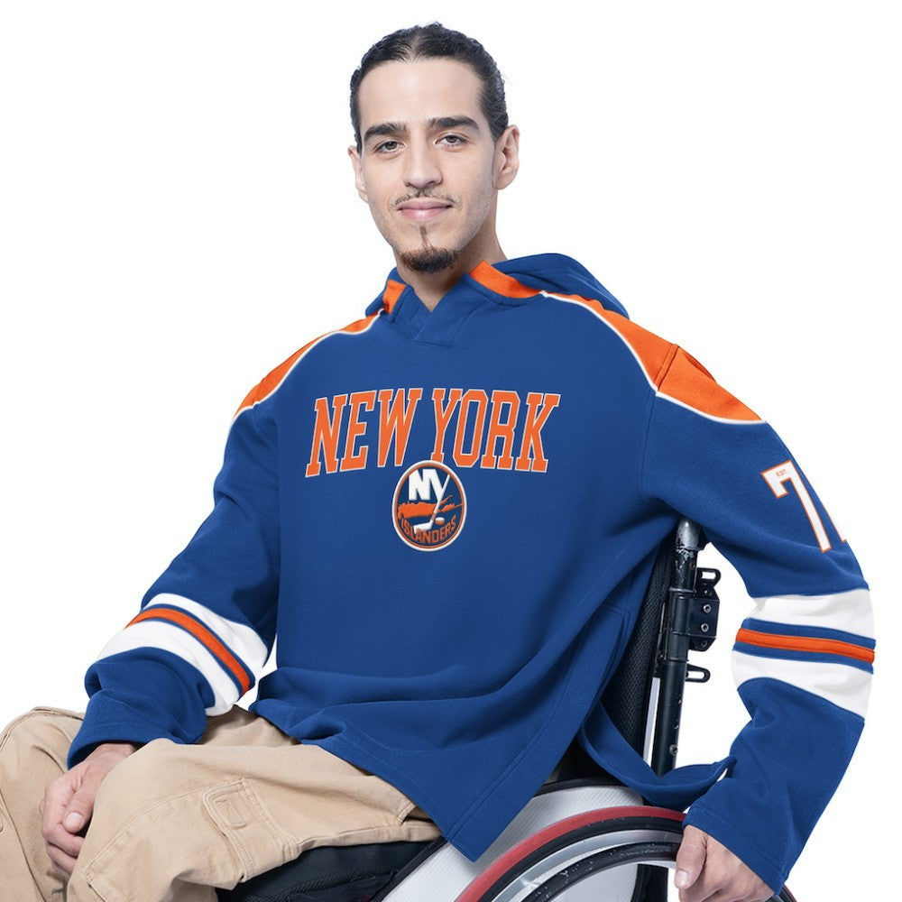New York Islanders G-III Sports by Carl Banks Adaptive Wear Lord Stanley Hooded Long Sleeve Sweatshirt Royal