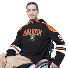 Anaheim Ducks G-III Sports by Carl Banks Adaptive Wear Lord Stanley Hooded Long Sleeve Sweatshirt Black