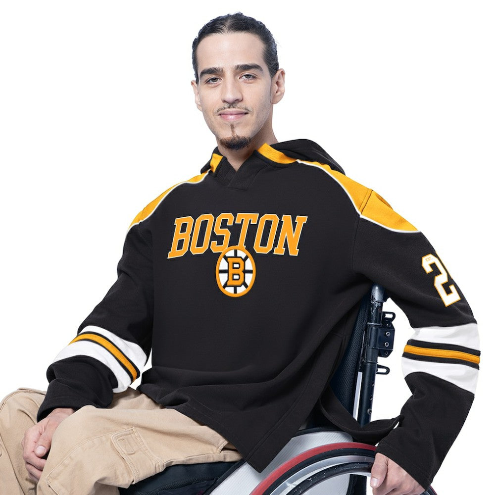 Boston Bruins G-III Sports by Carl Banks Adaptive Wear Lord Stanley Hooded Long Sleeve Sweatshirt Black