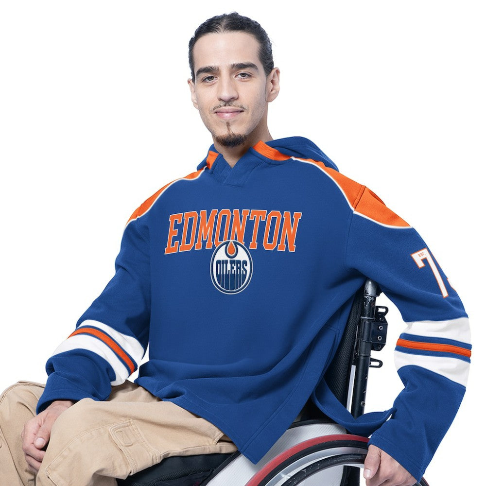 Edmonton Oilers G-III Sports by Carl Banks Adaptive Wear Lord Stanley Hooded Long Sleeve Sweatshirt Royal