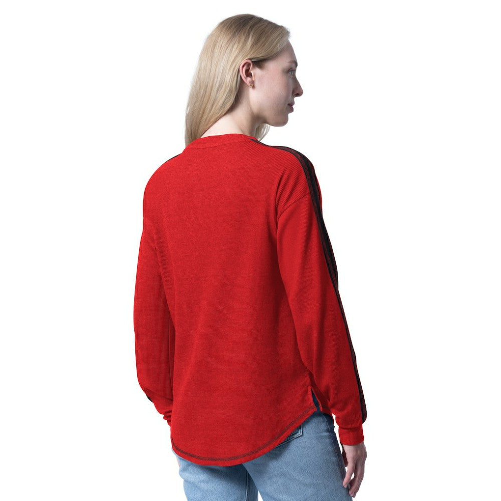 Detroit Red Wings G-III 4Her by Carl Banks Women's Advantage Thermal Long-Sleeve Tri-Blend T-Shirt Red