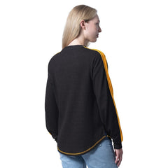 Pittsburgh Penguins G-III 4Her by Carl Banks Women's Advantage Thermal Long-Sleeve Tri-Blend T-Shirt Black