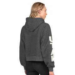 Utah Mammoth Starter Women's Star Player Cropped Fleece Hoodie Heather Charcoal