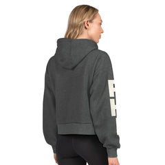 Philadelphia Flyers Starter Women's Star Player Cropped Fleece Hoodie Heather Charcoal