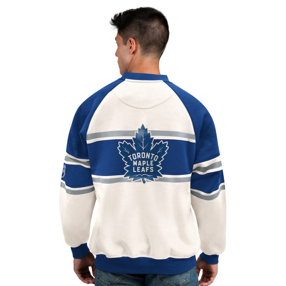 Toronto Maple Leafs Starter Male Adult Defense Fleece Crewneck Sweatshirt White