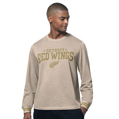 Detroit Red Wings Starter Field Long Sleeve T-Shirt Tan