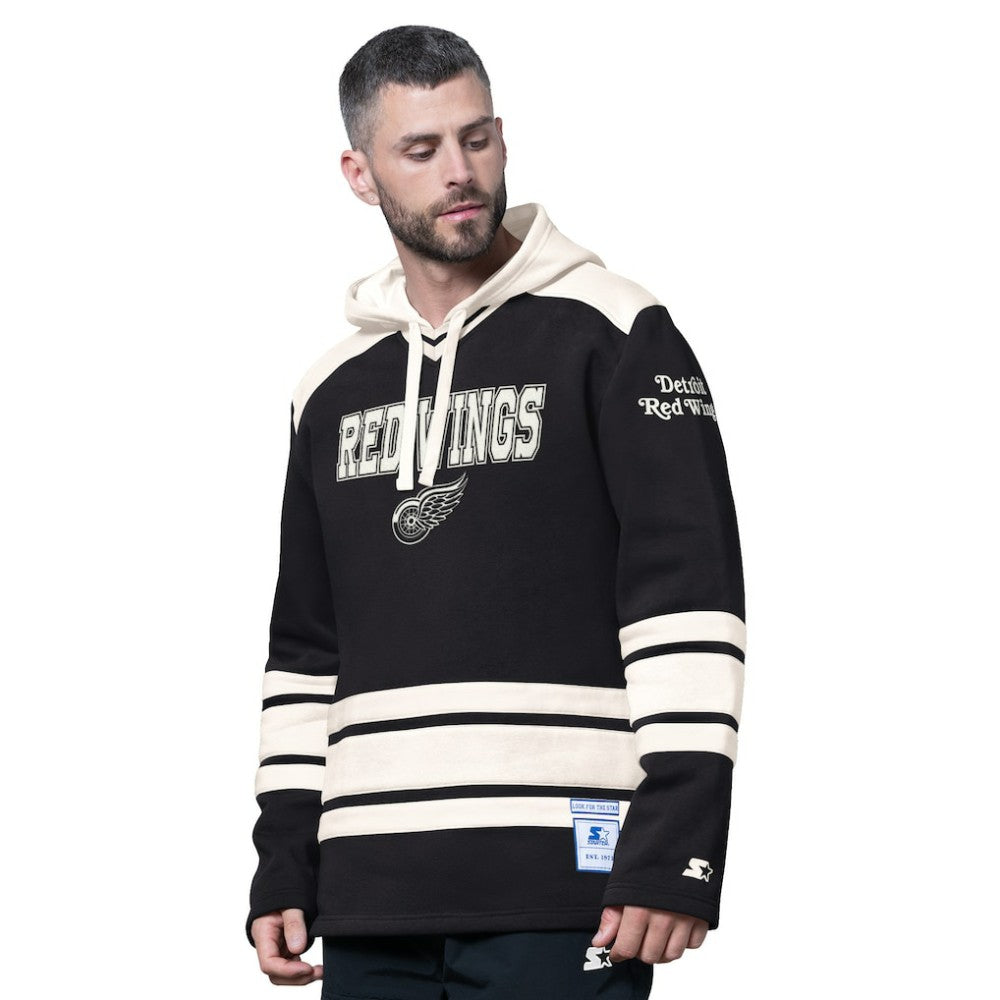 Detroit Red Wings Starter Slapshot Fashion Hoodie Black