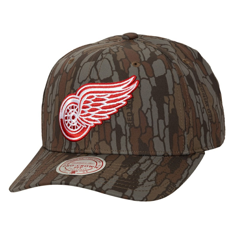Detroit Red Wings Mitchell & Ness Hidden Camo Pro Crown Adjustable Hat Camo