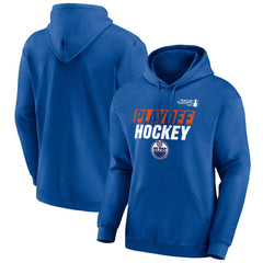 Edmonton Oilers Fanatics 2025 Stanley Cup Playoffs Breakout Fleece Pullover Hoodie Royal