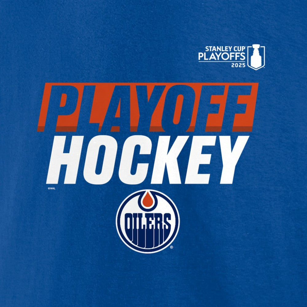 Edmonton Oilers Fanatics 2025 Stanley Cup Playoffs Breakout Fleece Pullover Hoodie Royal