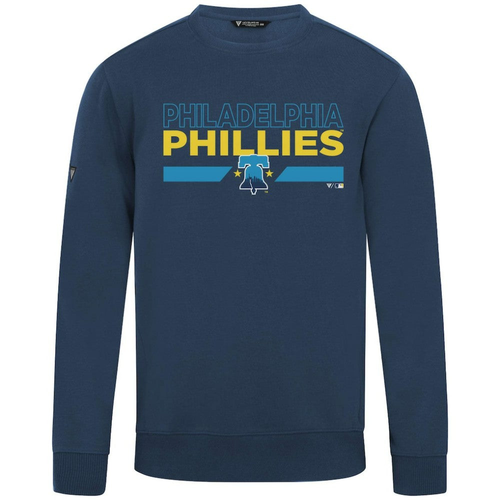 Philadelphia Phillies Levelwear City Connect Zane No Hitter Pullover Sweatshirt Navy