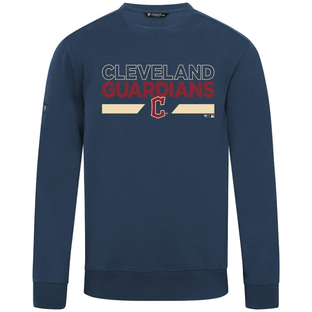 Cleveland Guardians Levelwear City Connect Zane No Hitter Pullover Sweatshirt Navy