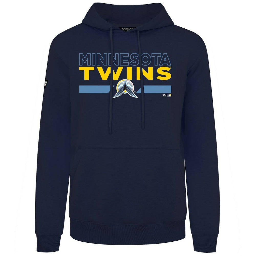 Minnesota Twins Levelwear City Connect Podium No Hitter Pullover Hoodie Navy