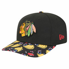 Chicago Blackhawks New Era Mascot Visor 9SEVENTY Adjustable Hat Black