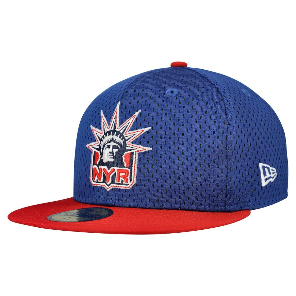 New York Rangers New Era Mesh Crown Two-Tone 59FIFTY Fitted Hat Blue/Red