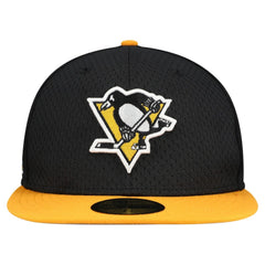 Pittsburgh Penguins New Era Mesh Crown Two-Tone 59FIFTY Fitted Hat Black/Gold
