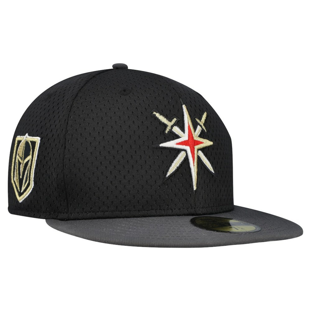 Vegas Golden Knights New Era Mesh Crown Two-Tone 59FIFTY Fitted Hat Black/Gray