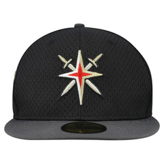 Vegas Golden Knights New Era Mesh Crown Two-Tone 59FIFTY Fitted Hat Black/Gray