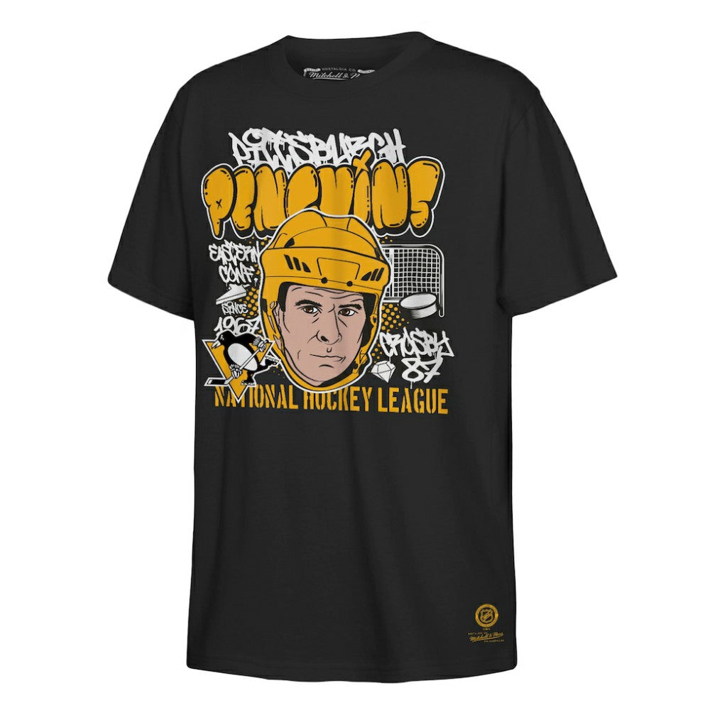 Sidney Crosby Pittsburgh Penguins Mitchell & Ness Youth Caricature T-Shirt Black