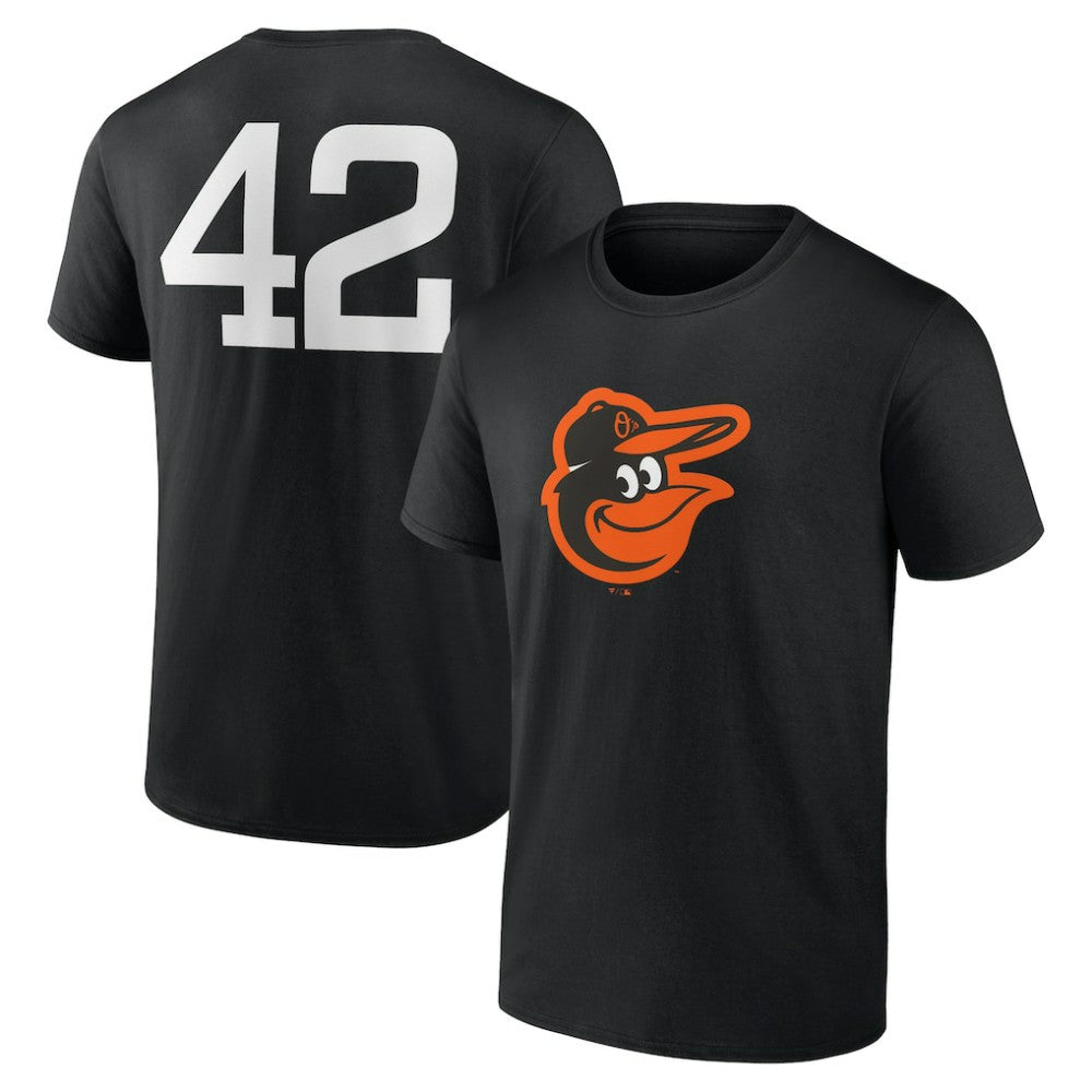 Baltimore Orioles Jackie Robinson Day Name & Number T-Shirt Black