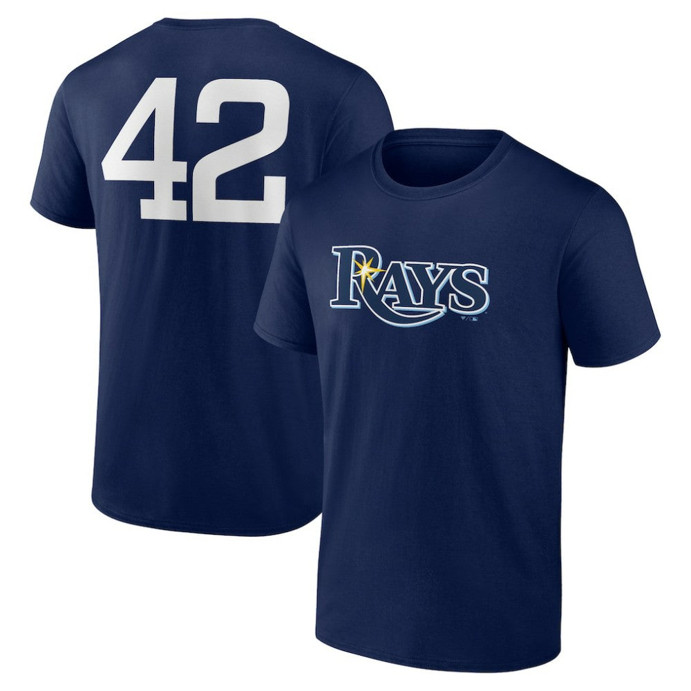 Tampa Bay Rays Jackie Robinson Day Name & Number T-Shirt Navy