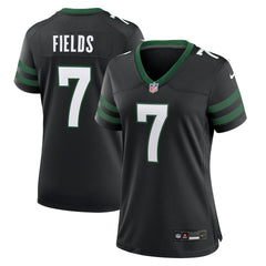 Justin Fields New York Jets Women's Alternate Game Jersey - Black