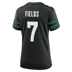 Justin Fields New York Jets Women's Alternate Game Jersey - Black