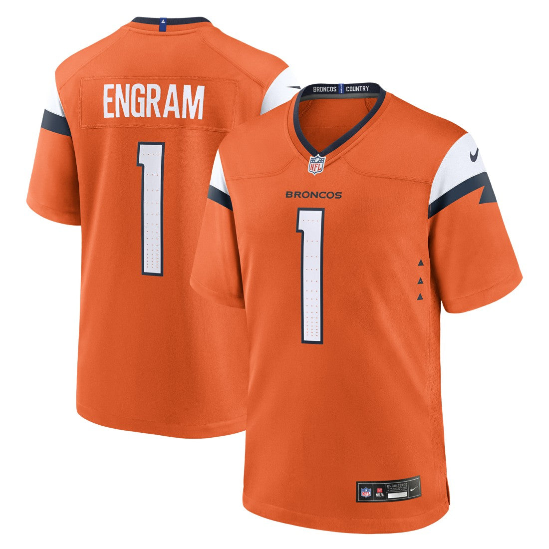 Evan Engram Denver Broncos Team Game Jersey - Orange