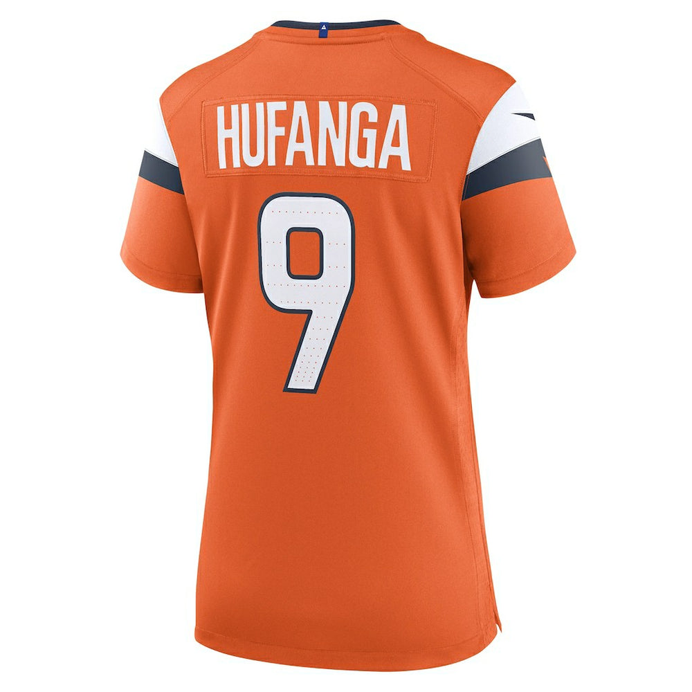 Talanoa Hufanga Denver Broncos Women's Team Game Jersey - Orange