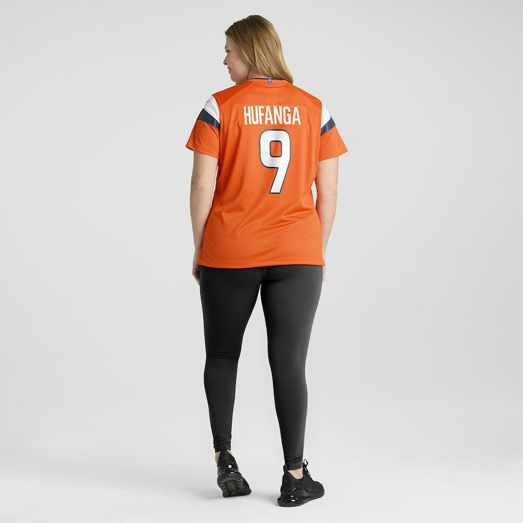 Talanoa Hufanga Denver Broncos Women's Team Game Jersey - Orange