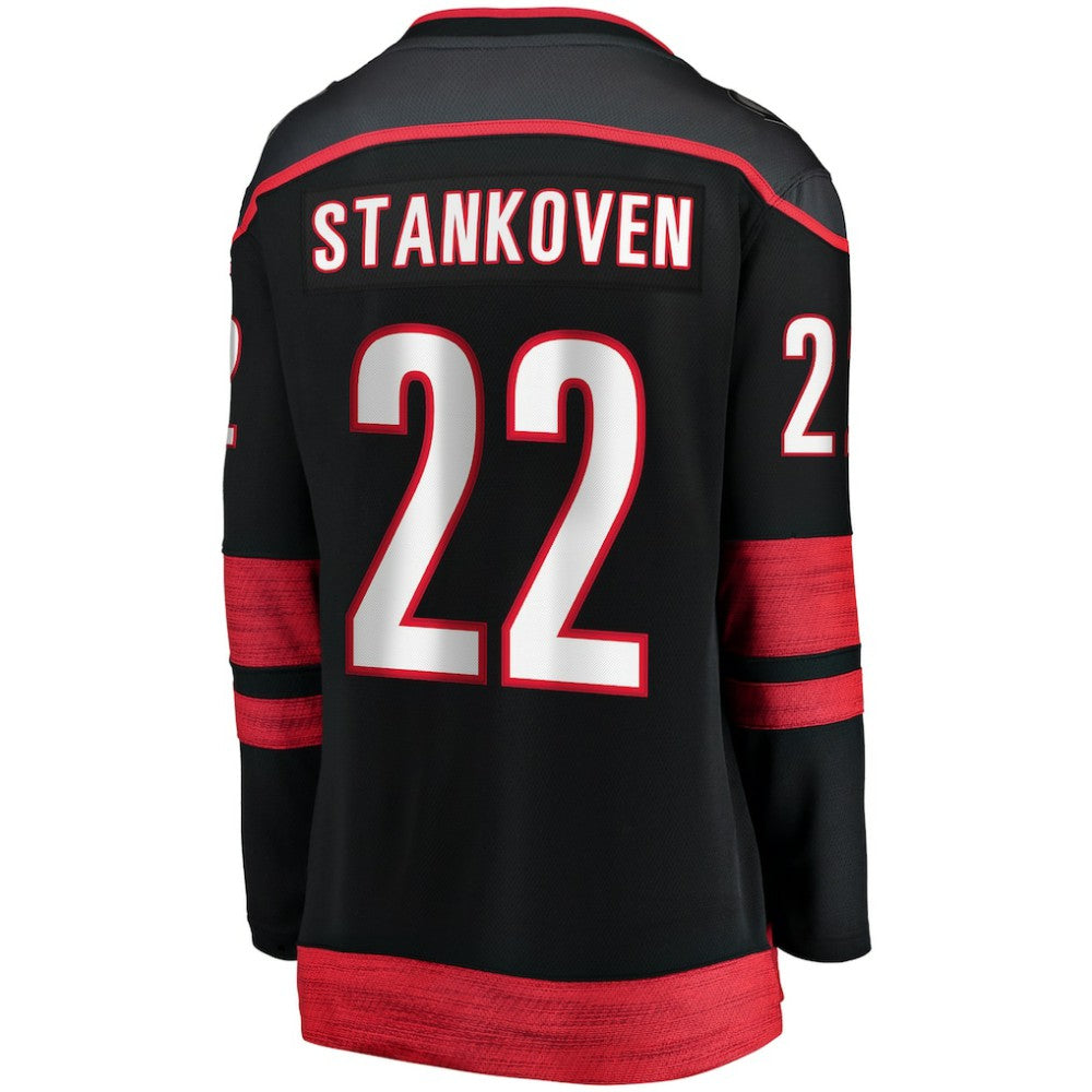 Logan Stankoven Carolina Hurricanes Fanatics Women's Home Breakaway Player Jersey Black