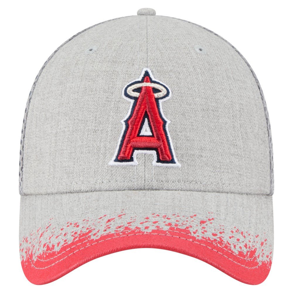 Los Angeles Angels Visor Paint Splatter 39THIRTY Flex Hat Gray | New Era