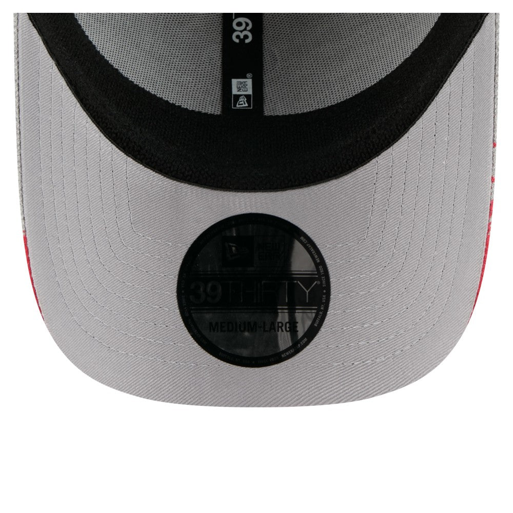 Los Angeles Angels Visor Paint Splatter 39THIRTY Flex Hat Gray | New Era