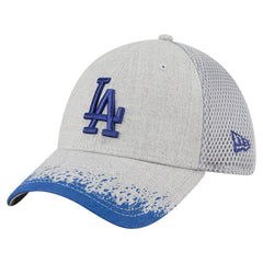 Los Angeles Dodgers Visor Paint Splatter 39THIRTY Flex Hat Gray | New Era