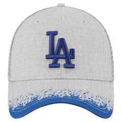 Los Angeles Dodgers Visor Paint Splatter 39THIRTY Flex Hat Gray | New Era