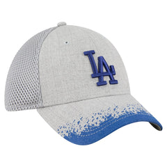 Los Angeles Dodgers Visor Paint Splatter 39THIRTY Flex Hat Gray | New Era