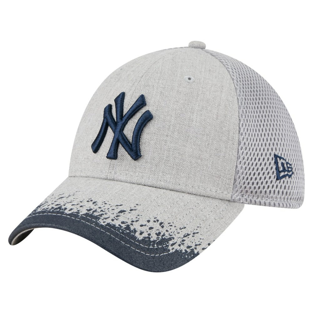New York Yankees Visor Paint Splatter 39THIRTY Flex Hat Gray | New Era