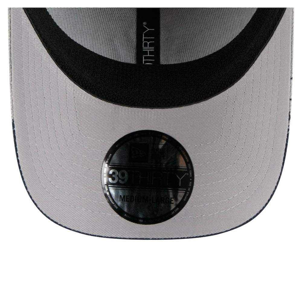 New York Yankees Visor Paint Splatter 39THIRTY Flex Hat Gray | New Era
